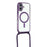 For iPhone 17 Case Compatible with MagSafe Electroplating Edge TPU Phone Cover with Shoulder Strap - Purple - 3