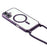 For iPhone 17 Case Compatible with MagSafe Electroplating Edge TPU Phone Cover with Shoulder Strap - Purple - 4