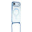 For iPhone Air Case Compatible with MagSafe Electroplating Edge TPU Phone Cover with Shoulder Strap - Blue - 3