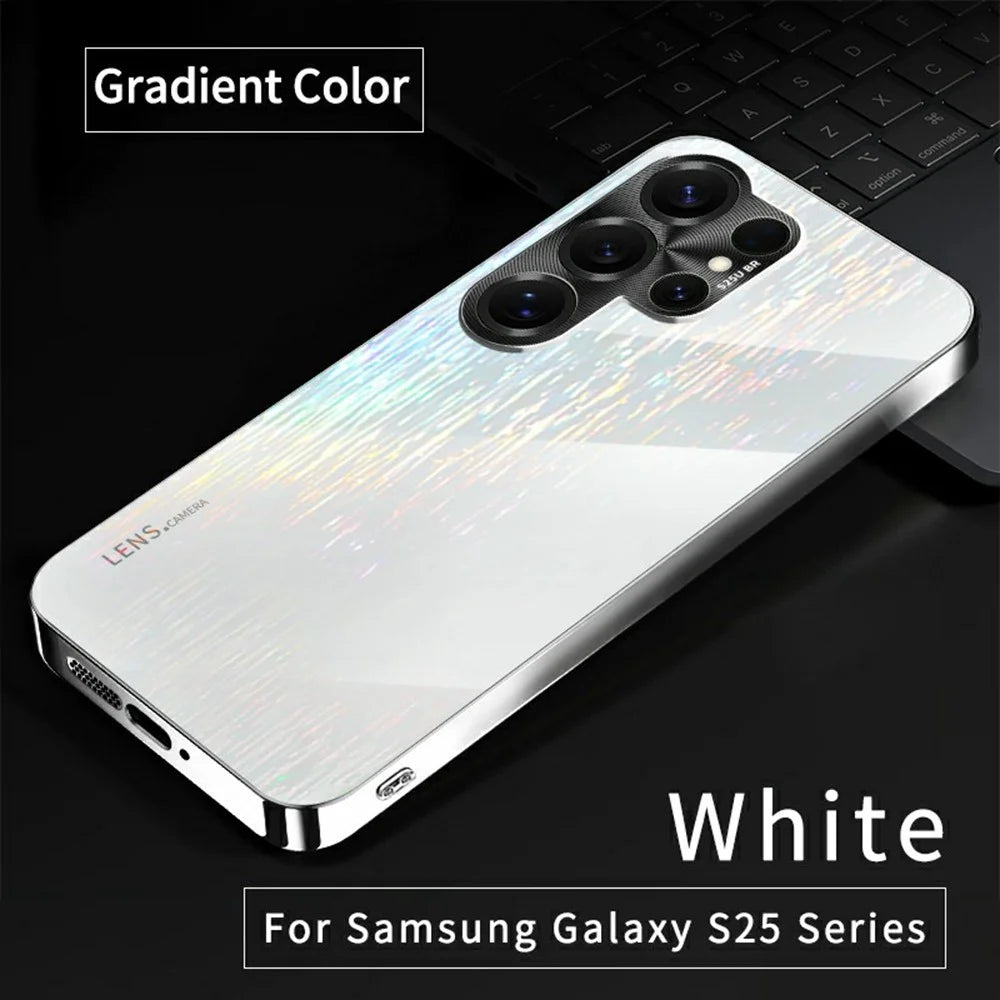For Samsung Galaxy S25 Ultra Colorful Phone Case Ultra Slim Dropproof Hard PC Back Cover - White - 6