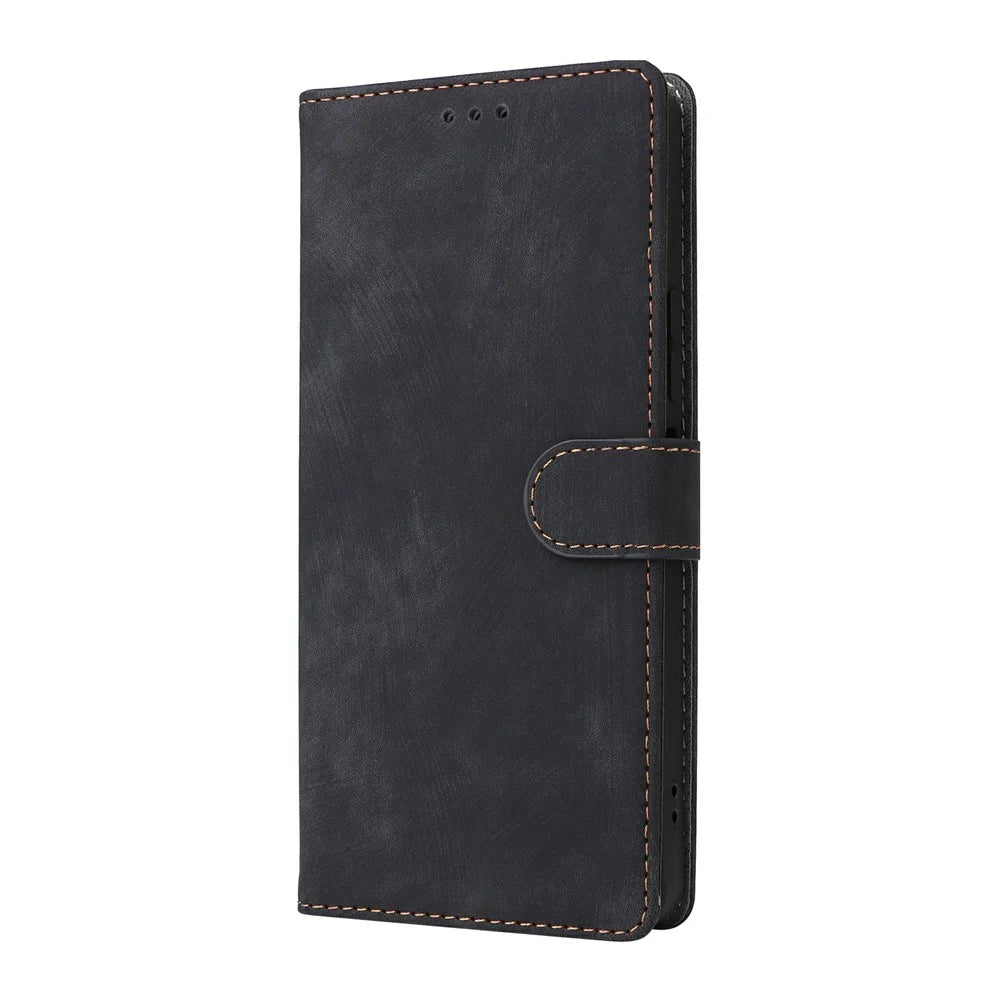 For TECNO Pova 7 5G LJ7 Case Wallet RFID Blocking PU Leather Phone Cover Stand with Strap - Black - 6