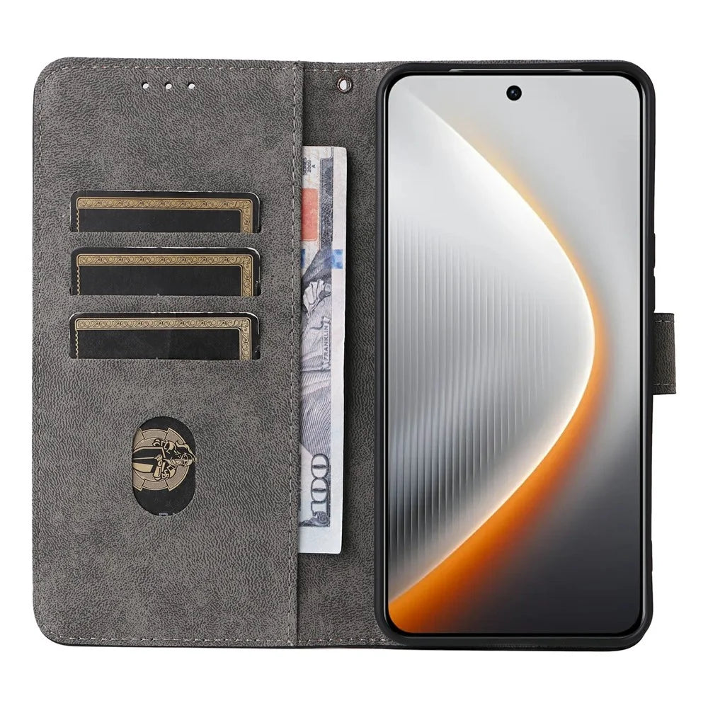 For TECNO Pova 7 Ultra 5G LJ9 Case Wallet RFID Blocking PU Leather Phone Cover Stand with Strap - Black - 2