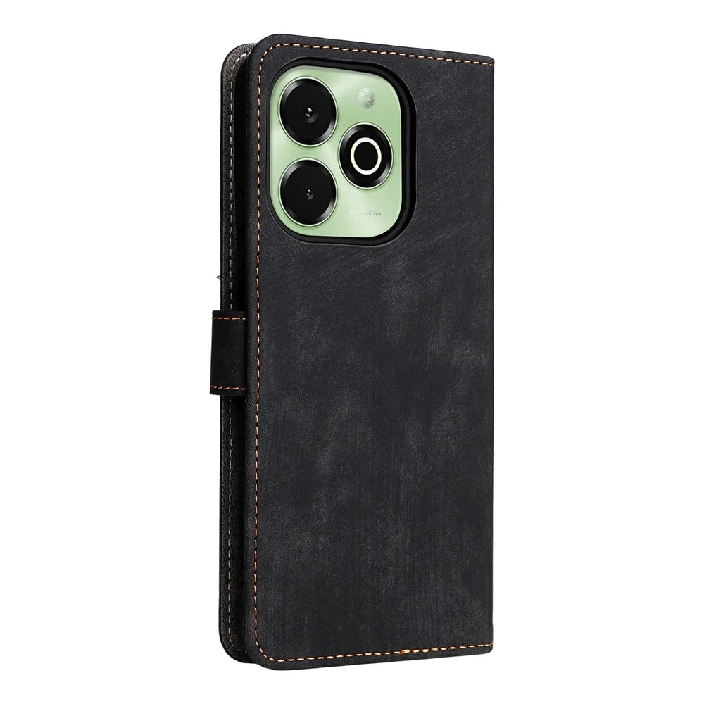 Phone Case for Umidigi G9x 4G / G100x 4G / 5G / Note 100x 4G / 5G Wallet RFID Blocking PU Leather Cover Stand with Strap - Black - 7