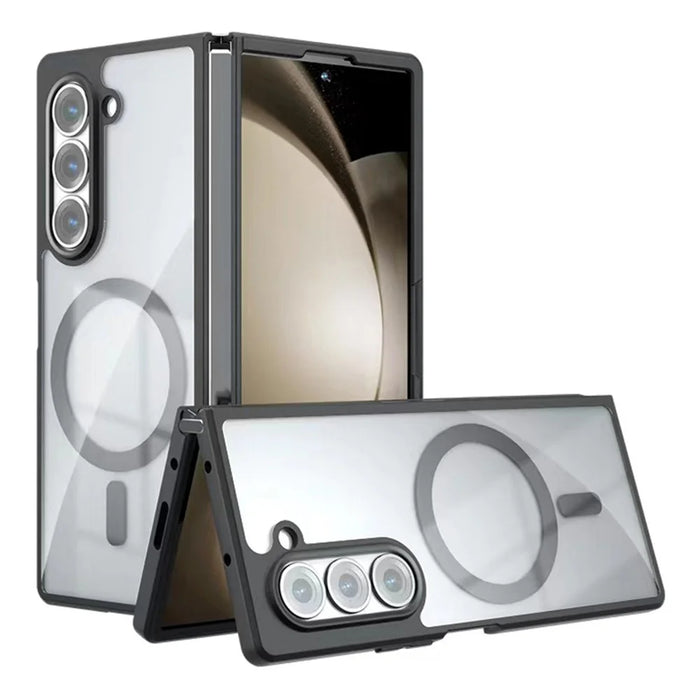 For Samsung Galaxy Z Fold6 5G Case Magnetic Case Clear TPU + PC Shockproof Phone Cover - 1