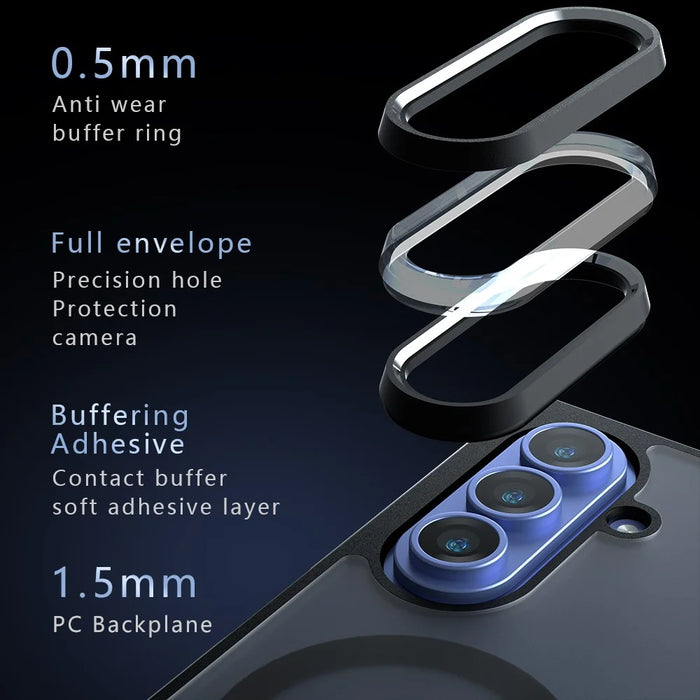 For Samsung Galaxy Z Fold7 5G Case Magnetic Case Clear TPU + PC Shockproof Phone Cover - 4