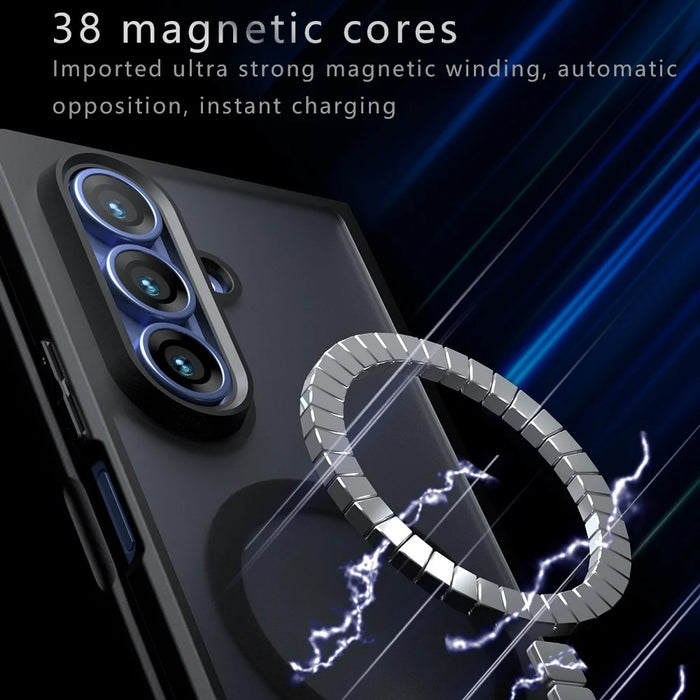 For Samsung Galaxy Z Fold7 5G Case Magnetic Case Clear TPU + PC Shockproof Phone Cover - 5