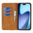 For iPhone 17 Case Calf Texture 3 Card Slots Color Splicing Leather Phone Cover - Yellow+Brown - 2