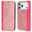For iPhone 18 Pro / 17 Pro Case Calf Texture 3 Card Slots Color Splicing Leather Phone Cover - Rose Gold+Rose - 1