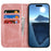 For iPhone 18 Pro / 17 Pro Case Calf Texture 3 Card Slots Color Splicing Leather Phone Cover - Rose Gold+Rose - 2