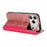 For iPhone 18 Pro / 17 Pro Case Calf Texture 3 Card Slots Color Splicing Leather Phone Cover - Rose Gold+Rose - 5