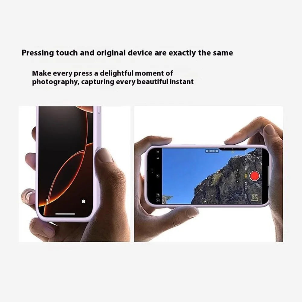 For iPhone 16 Case Compatible with MagSafe Soft Microfiber Lining Liquid Silicone + PC Phone Cover - Light Purple - 4