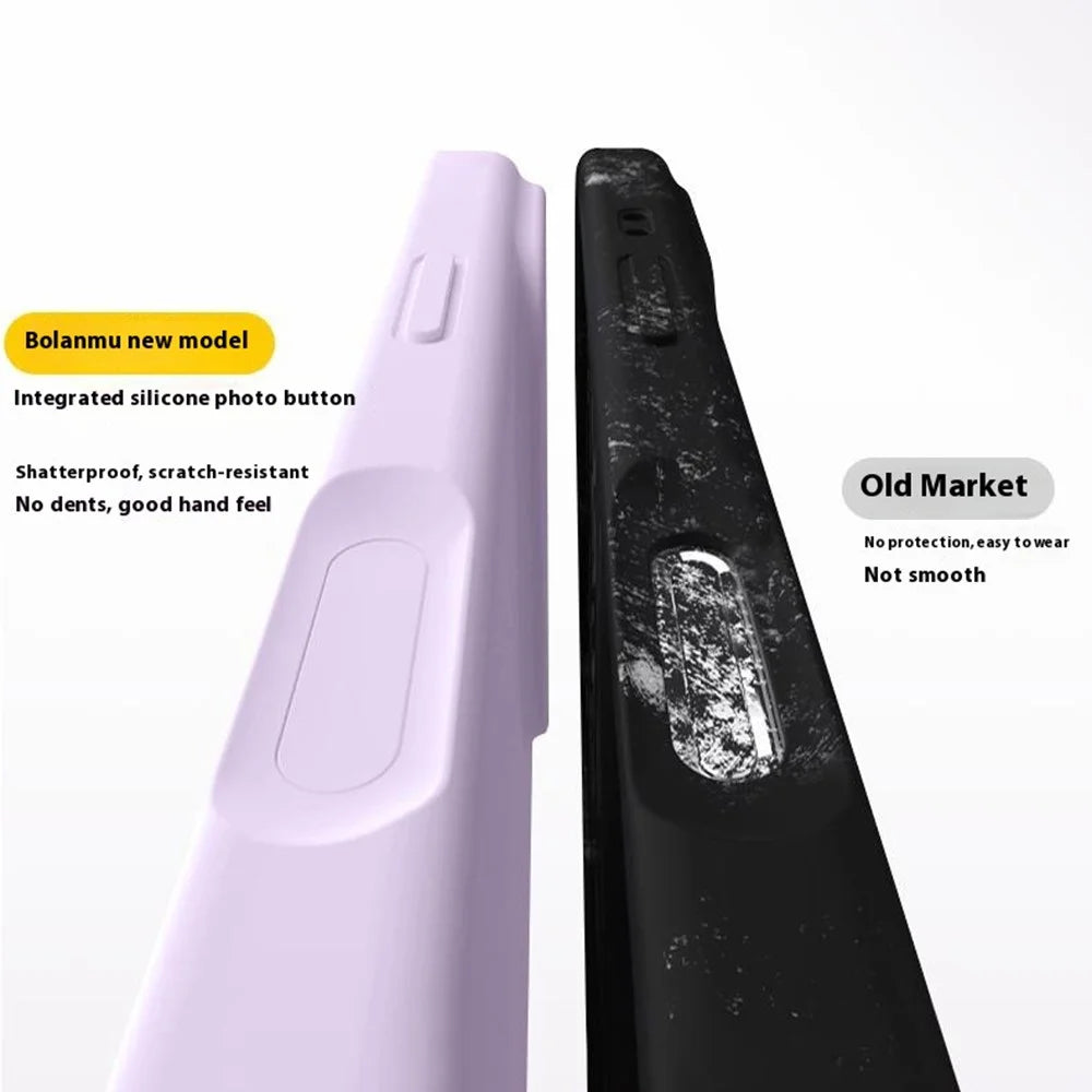 For iPhone 16 Case Compatible with MagSafe Soft Microfiber Lining Liquid Silicone + PC Phone Cover - Light Purple - 5