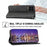 Anti-drop Protective Phone Case For Samsung Galaxy A22 4G (EU Version), Calf Texture PU Leather Imprinted Rhombus Pattern Flip Cover Wallet Stand with Strap - Black - 4