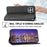 Flip Phone Wallet Case For Samsung Galaxy A22 5G (EU Version), Calf Texture PU Leather Stand Imprinted Rhombus Pattern Cell Phone Cover with Strap - Black - 4