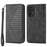 For Samsung Galaxy A53 5G Calf Texture Imprinted Rhombus Pattern PU Leather Shockproof Cover Wallet Stand Phone Case with Strap - Black - 1