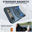 For iPhone Air Magnetic Case Rotating Kickstand TPU + PC Phone Cover - Blue - 2