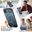 For iPhone Air Magnetic Case Rotating Kickstand TPU + PC Phone Cover - Blue - 7
