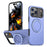 For iPhone 17 Pro Magnetic Case Rotating Kickstand TPU + PC Phone Cover - Purple - 1