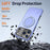 For iPhone 17 Pro Magnetic Case Rotating Kickstand TPU + PC Phone Cover - Purple - 4
