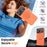 For iPhone 17 Pro Max Magnetic Case Rotating Kickstand TPU + PC Phone Cover - Orange - 3