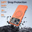 For iPhone 17 Pro Max Magnetic Case Rotating Kickstand TPU + PC Phone Cover - Orange - 4