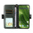For Fairphone 6 Leather Case Magnetic Closure Wallet Stand Phone Cover with Crossbody Strap - Green - 2