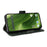 For Fairphone 6 Leather Case Magnetic Closure Wallet Stand Phone Cover with Crossbody Strap - Green - 3