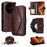 For Oukitel C59 Pro Leather Case Magnetic Closure Wallet Stand Phone Cover with Crossbody Strap - Brown - 1