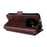 For Oukitel C59 Pro Leather Case Magnetic Closure Wallet Stand Phone Cover with Crossbody Strap - Brown - 4