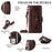 For Oukitel C59 Pro Leather Case Magnetic Closure Wallet Stand Phone Cover with Crossbody Strap - Brown - 7