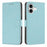 For iPhone 17 Leather Case Solid Color Phone Cover with Wallet - Baby Blue - 1