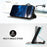 For iPhone 17 Leather Case Solid Color Phone Cover with Wallet - Baby Blue - 3