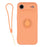 For iPhone Air Silicone Case with Strap Ring Kickstand Phone Cover - Orange - 1