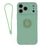 For iPhone 17 Pro Max Silicone Case with Strap Ring Kickstand Phone Cover - Green - 1