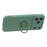 For iPhone 17 Pro Max Silicone Case with Strap Ring Kickstand Phone Cover - Green - 4