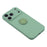 For iPhone 17 Pro Max Silicone Case with Strap Ring Kickstand Phone Cover - Green - 5