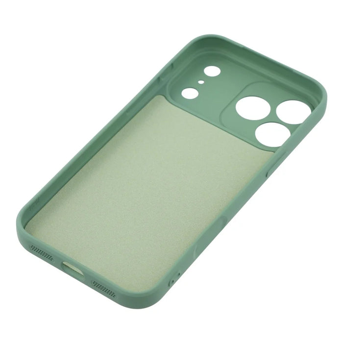 For iPhone 17 Pro Max Silicone Case with Strap Ring Kickstand Phone Cover - Green - 7