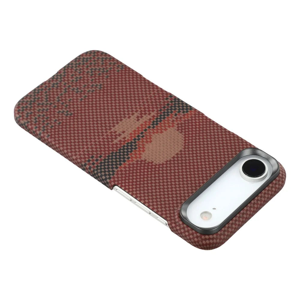 For iPhone Air Magnetic Case Precise Cutouts Aramid Fiber Phone Cover with Metal Lens Frame - Sun - 5