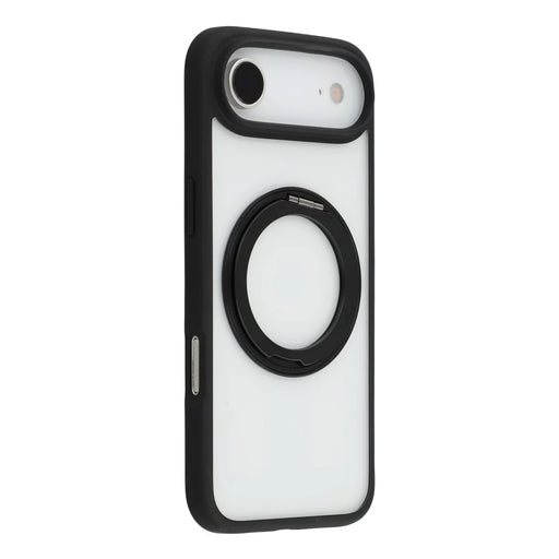 For iPhone Air Case Ring Holder Kickstand PC + TPU Phone Cover - Black - 1