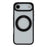 For iPhone Air Case Ring Holder Kickstand PC + TPU Phone Cover - Black - 3
