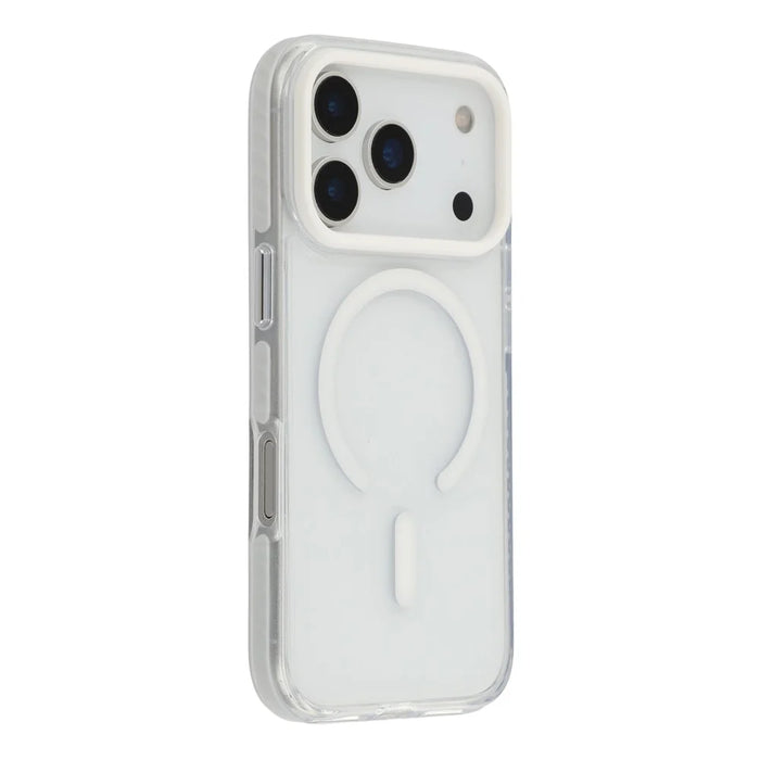 For iPhone 17 Pro Max Case Compatible with MagSafe TPU + PC Clear Back Phone Cover - White - 1