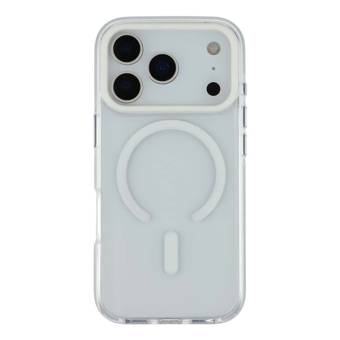 For iPhone 17 Pro Max Case Compatible with MagSafe TPU + PC Clear Back Phone Cover - White - 3