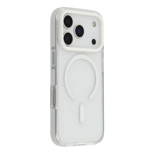 For iPhone 17 Pro Case Compatible with MagSafe TPU + PC Clear Back Phone Cover - White - 1