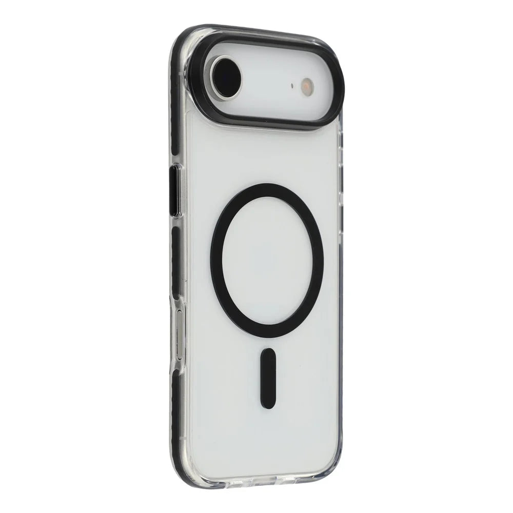 For iPhone Air Case Compatible with MagSafe TPU + PC Clear Back Phone Cover - Black - 1