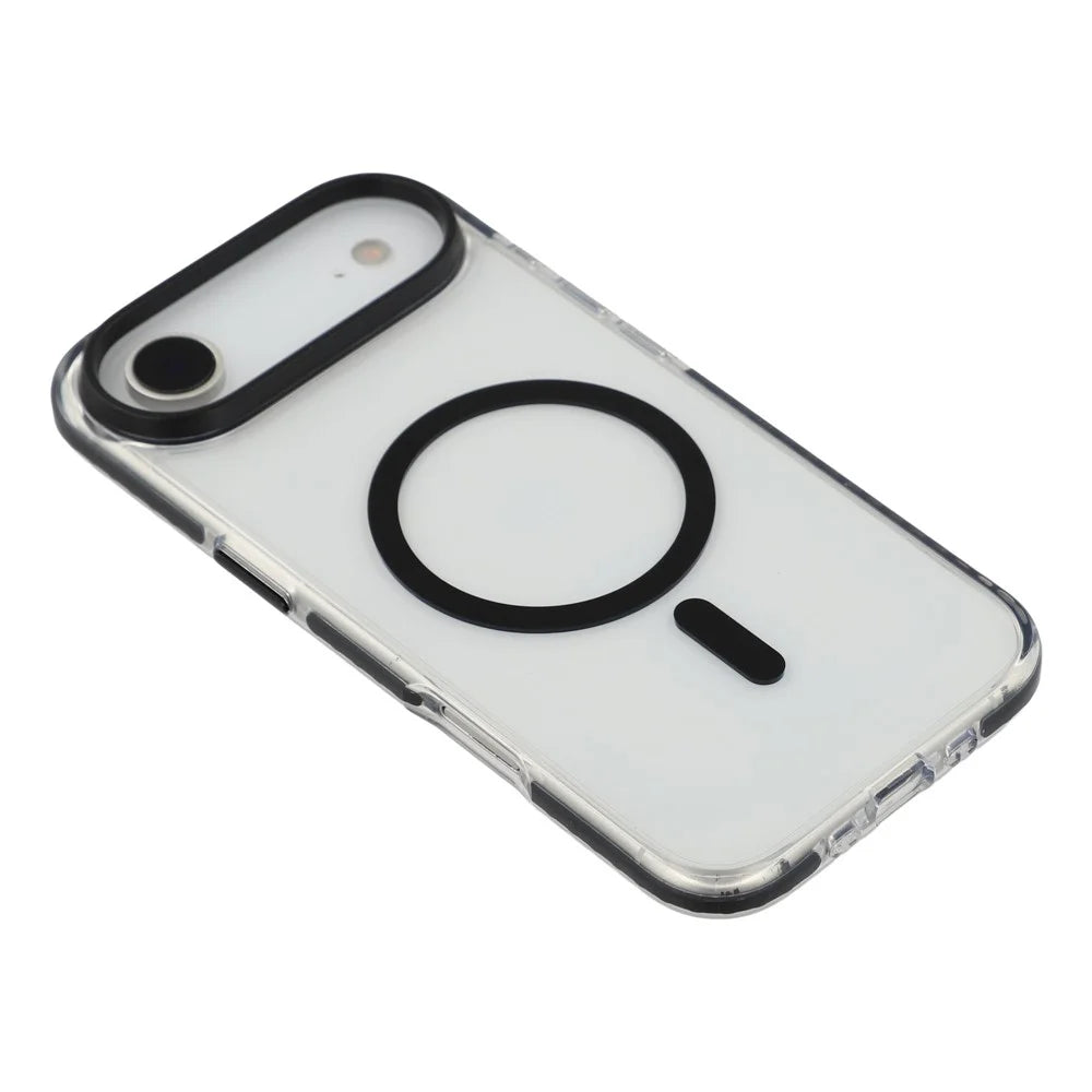 For iPhone Air Case Compatible with MagSafe TPU + PC Clear Back Phone Cover - Black - 4
