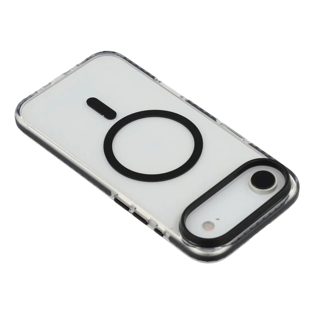 For iPhone Air Case Compatible with MagSafe TPU + PC Clear Back Phone Cover - Black - 5