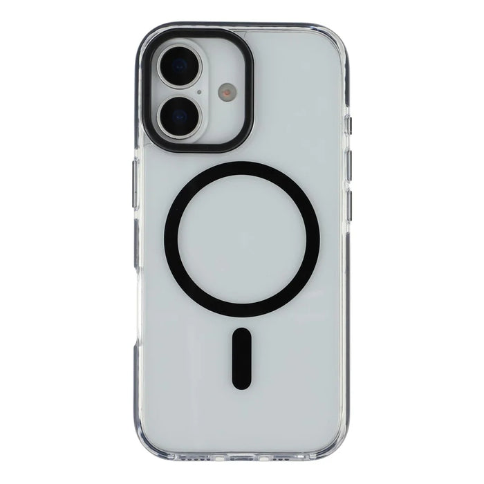 For iPhone 17 Case Compatible with MagSafe TPU + PC Clear Back Phone Cover - Black - 3
