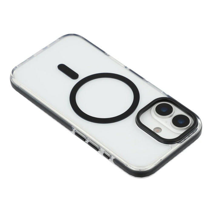 For iPhone 17 Case Compatible with MagSafe TPU + PC Clear Back Phone Cover - Black - 5