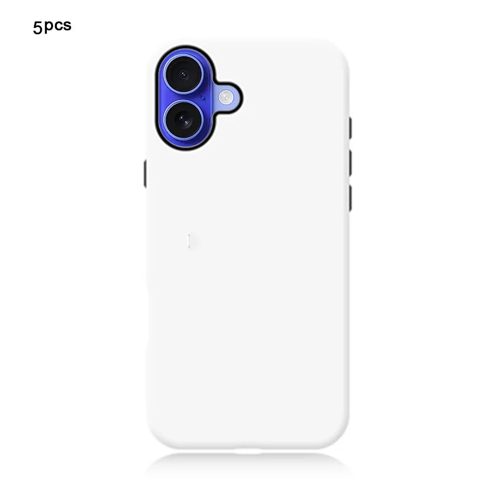 5Pcs / Pack For iPhone 16 TPU+PC Case 3D Sublimation Blank Glossy Phone Cover - 1