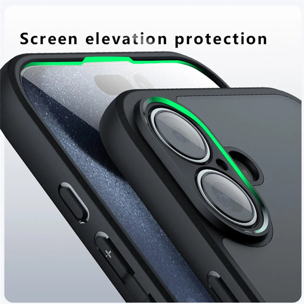 For iPhone 16 Plus Case Compatible with MagSafe TPU + PC Matte Skin Touch Phone Cover - 3